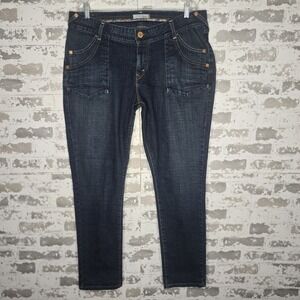 Levis 504 Jeans Womens 18M Slouch Skinny Medium Blue Wash Stretch Denim VTG Y2K